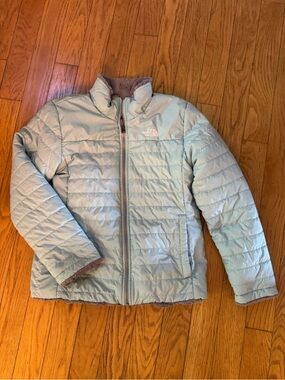 The North Face Girls Mossbud Swirl Reversible Water Repellent Jacket Teddy XL